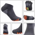 1 paire de chaussettes basses pour hommes chaussettes de sport coussinées de course à pied - gris