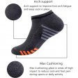 1 paire de chaussettes basses pour hommes chaussettes de sport coussinées de course à pied - gris