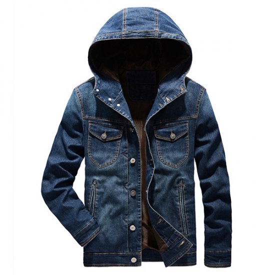 Manteau à capuche pour hommes Automne Denim Outwear Vêtements de haute qualité pour hommes