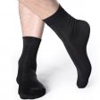 1 Pcs Chaussettes En Coton Pour Hommes Chaussettes Pour Hommes D'affaires Couleur Unie - Noir